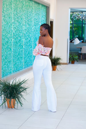 The Perfect Fit Flare Pants - White